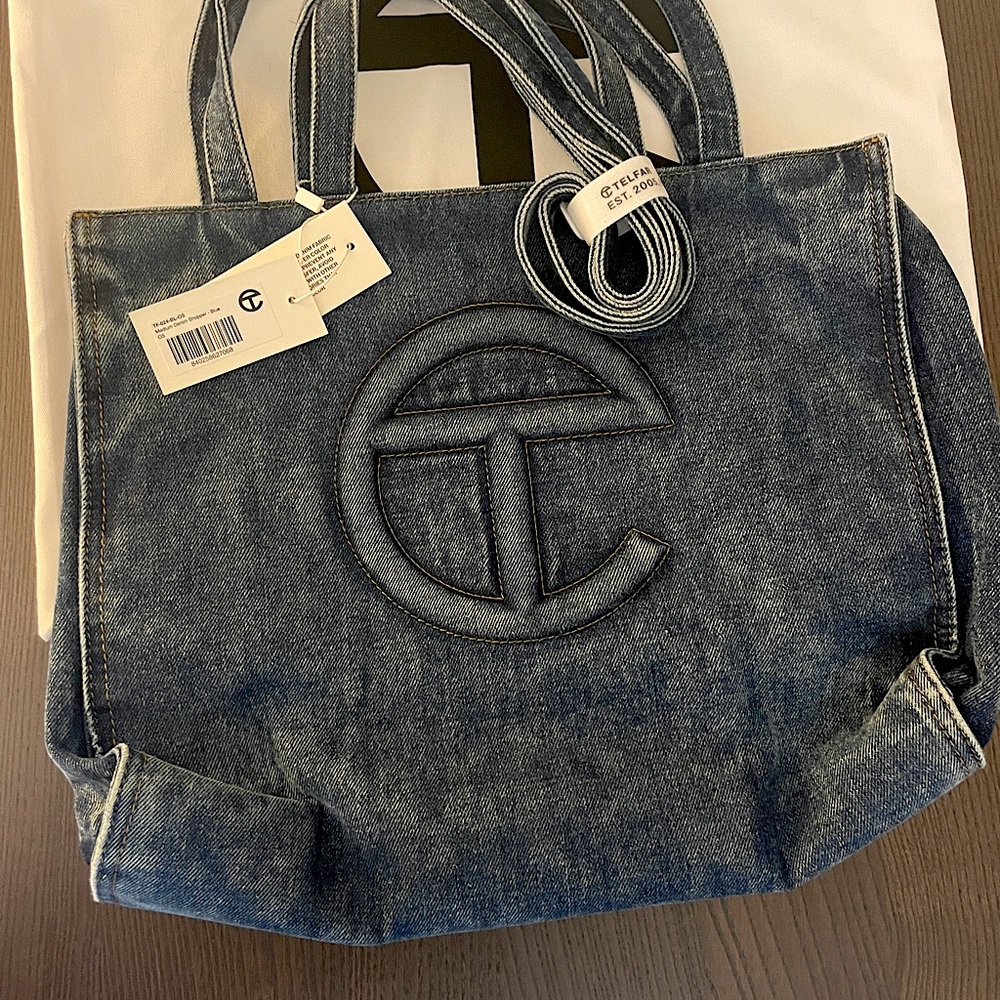Telfar Medium Denim Shopper